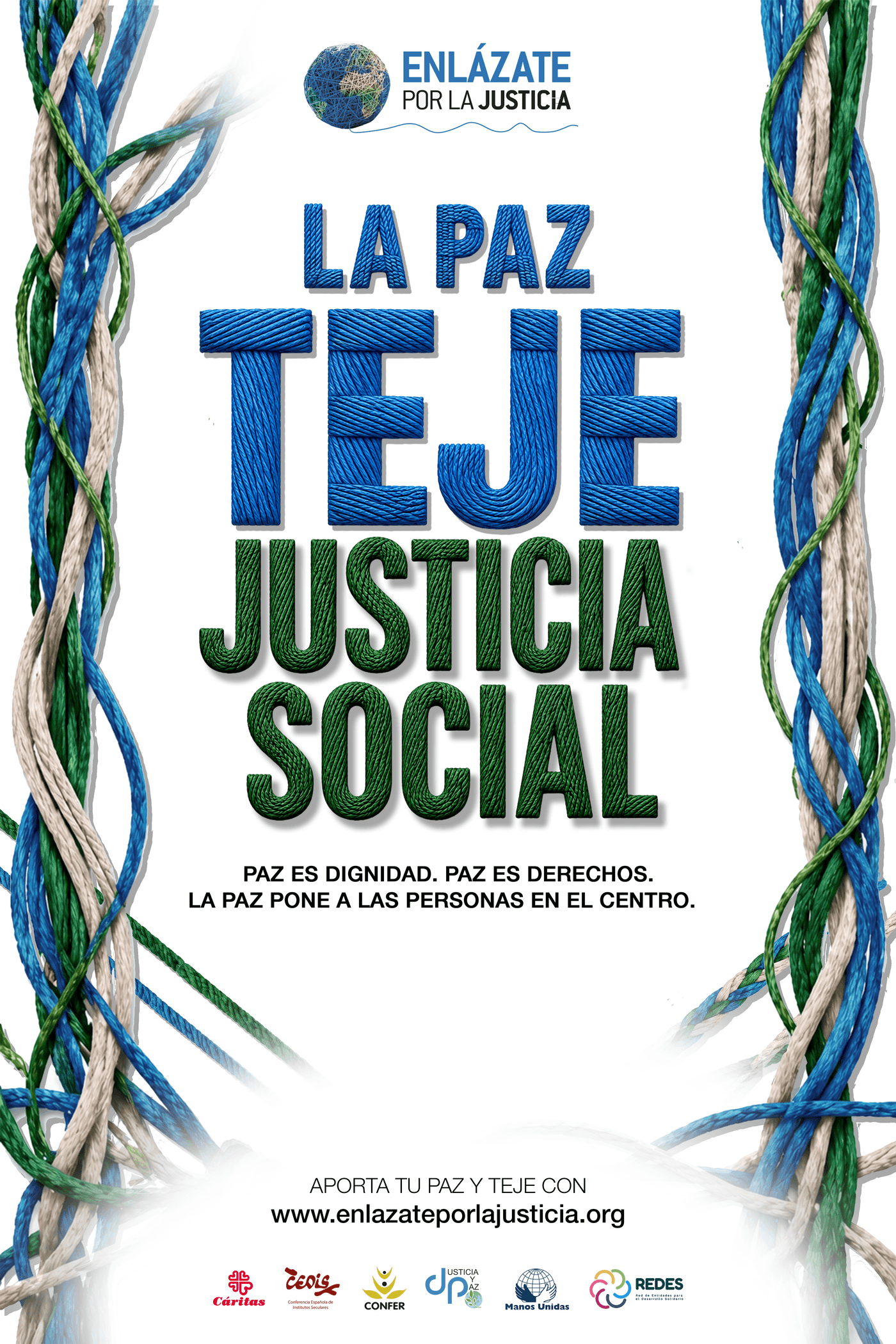 Cartel oficial: La Paz teje Justicia Social